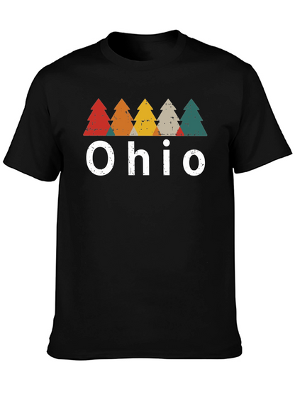 Ohio Retro Trees Graphic T-Shirt