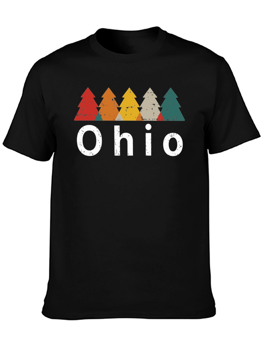 Ohio Retro Trees Graphic T-Shirt