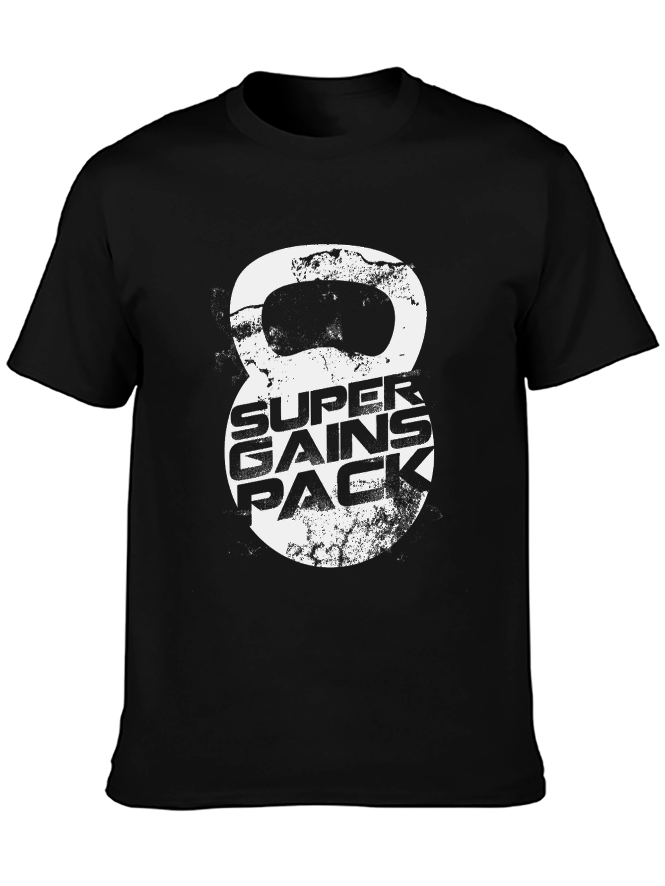 Super Gains Pack Graphic Tee - Kettlebell Design