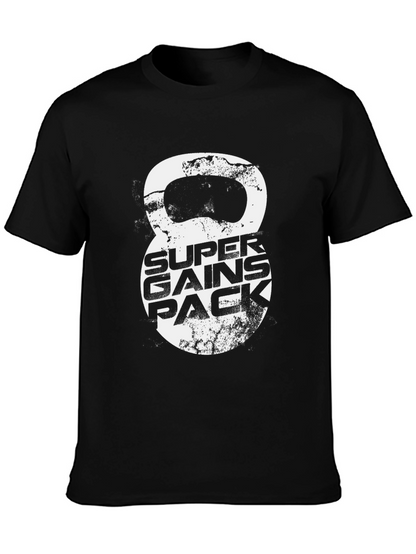 Super Gains Pack Graphic Tee - Kettlebell Design