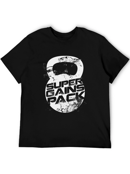 Super Gains Pack Graphic Tee - Kettlebell Design