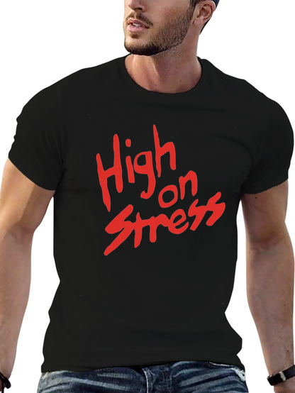 High on Stress Graphic Tee - Black