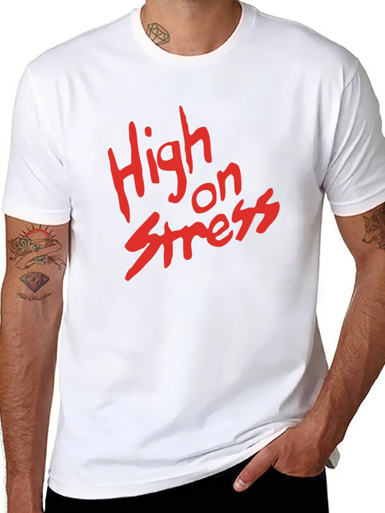 High on Stress Graphic Tee - Black