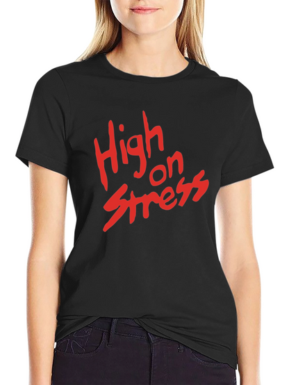 High on Stress Graphic Tee - Black