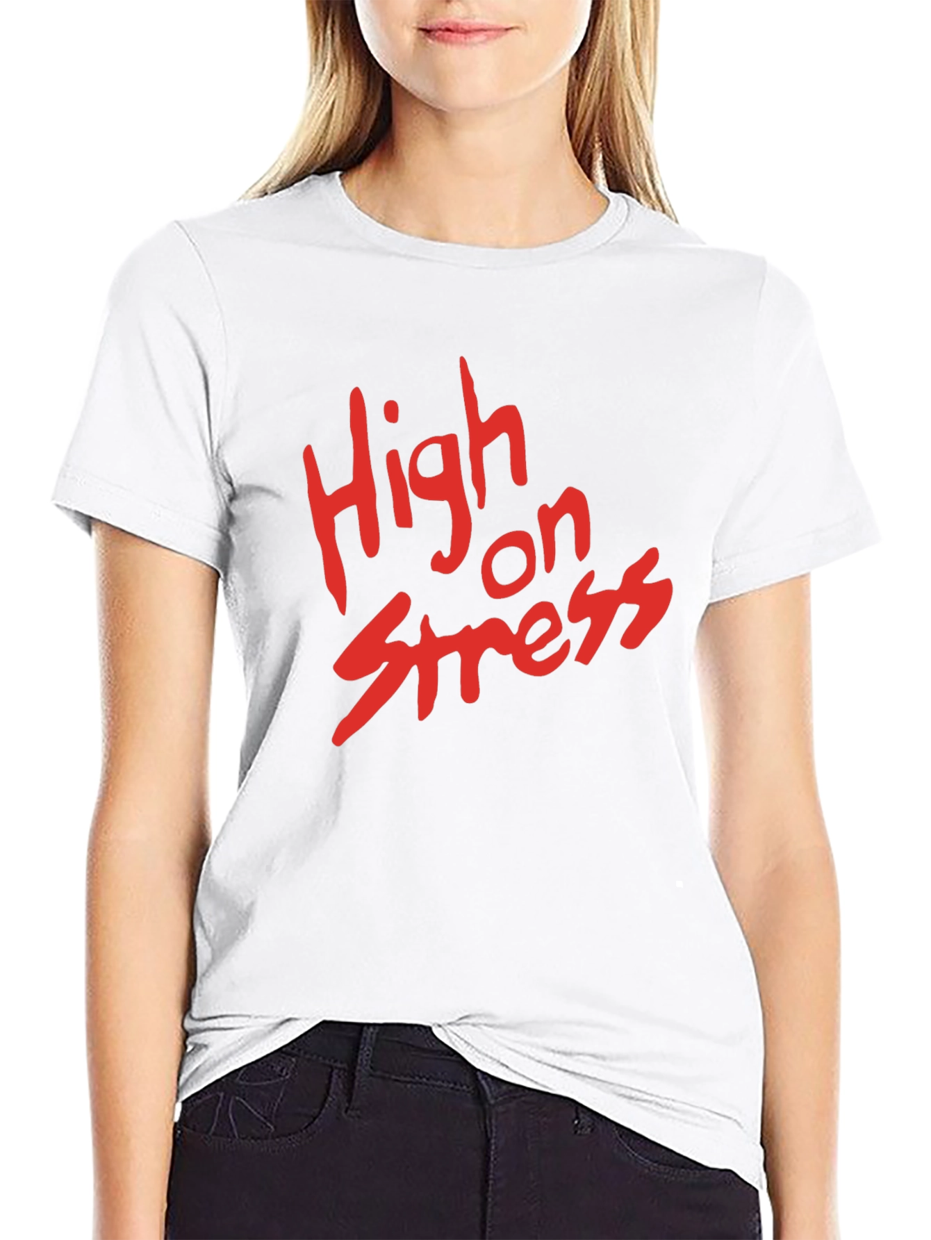 High on Stress Graphic Tee - Black