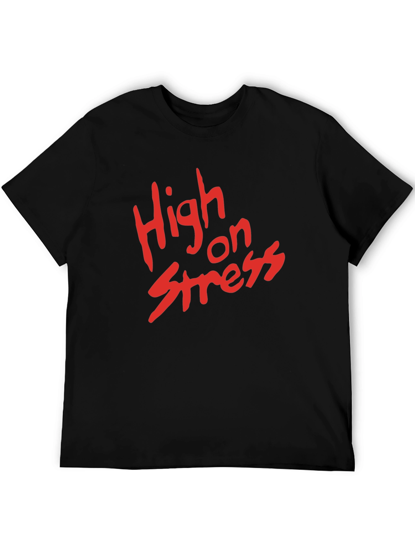 High on Stress Graphic Tee - Black