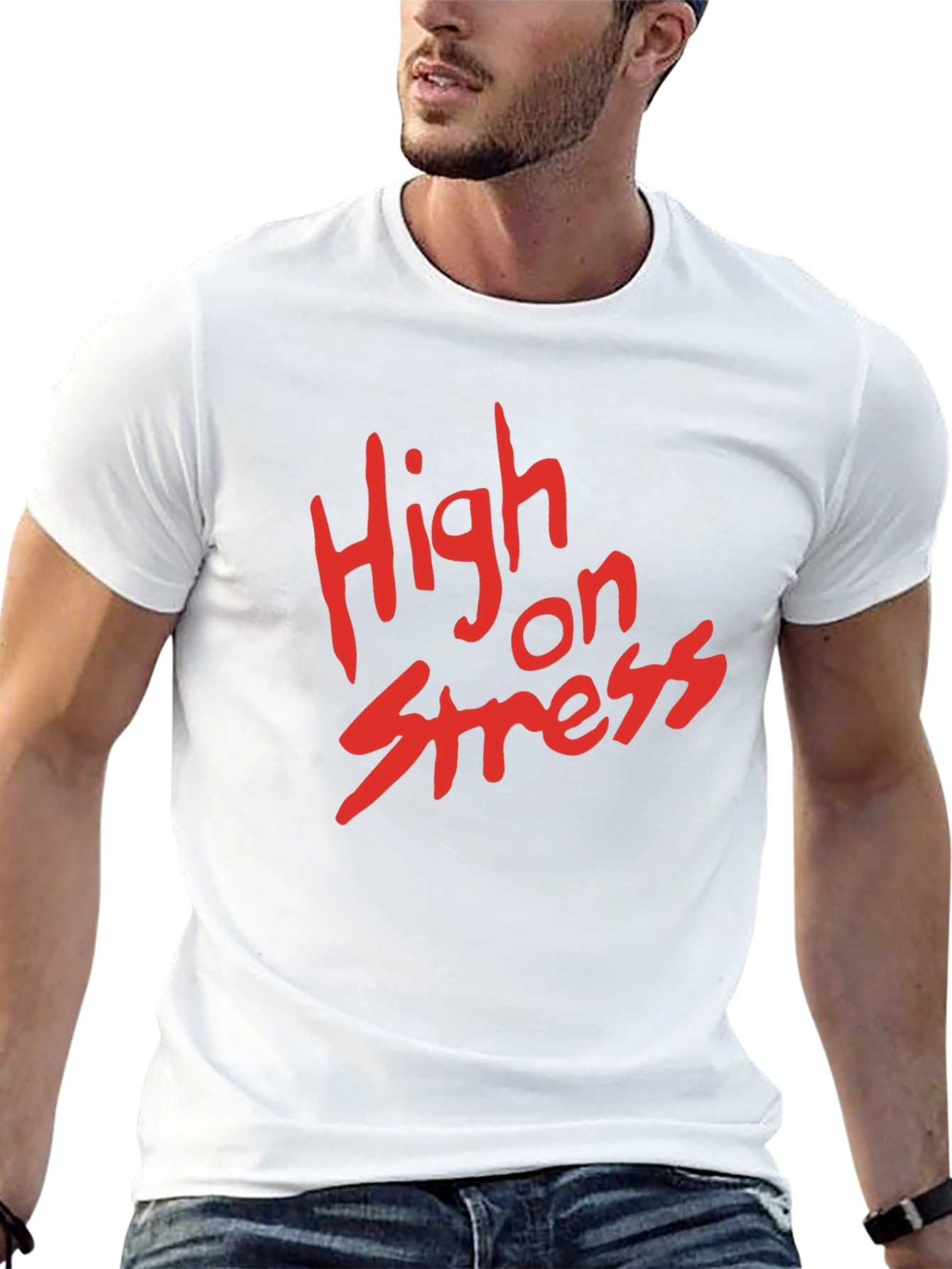 High on Stress Graphic Tee - Black