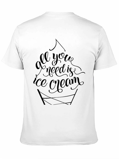All You Need Is Ice Cream Black Tee Shirt