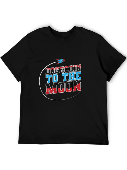 Dogecoin to the Moon Graphic T-Shirt