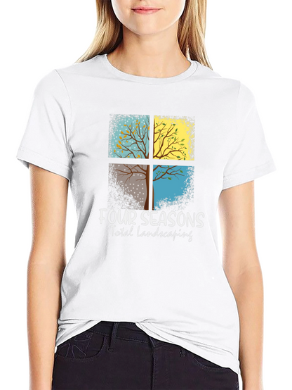 Four Seasons Landscaping Black T-Shirt