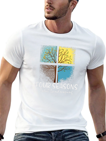 Four Seasons Landscaping Black T-Shirt