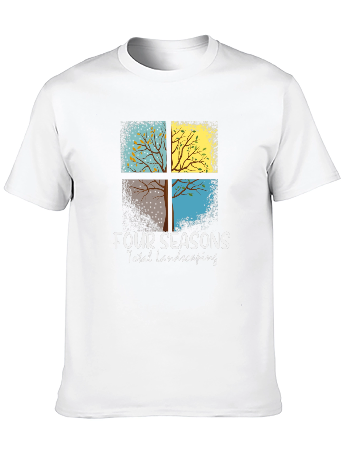 Four Seasons Landscaping Black T-Shirt