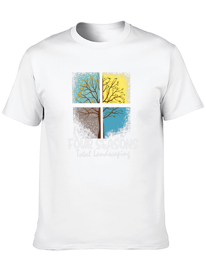 Four Seasons Landscaping Black T-Shirt