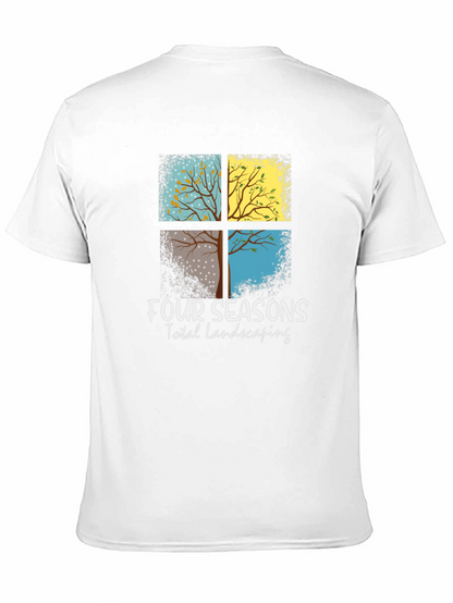 Four Seasons Landscaping Black T-Shirt