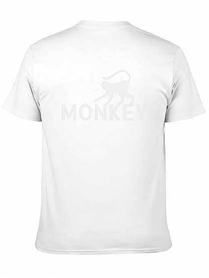 Monkey Graphic Tee - Mens Black Crewneck T-Shirt