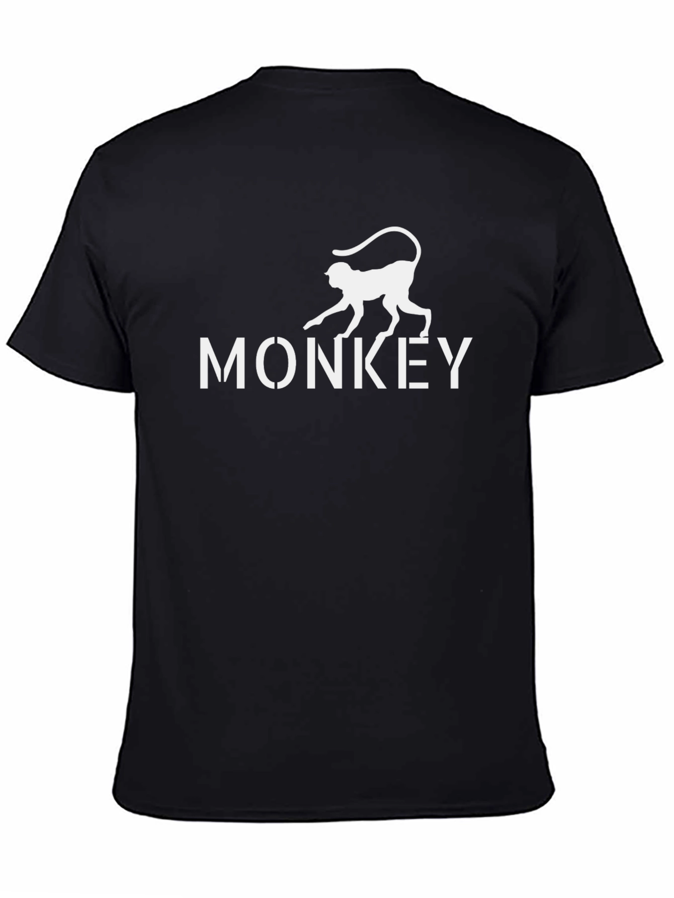 Monkey Graphic Tee - Mens Black Crewneck T-Shirt