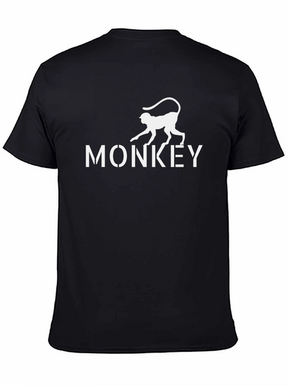 Monkey Graphic Tee - Mens Black Crewneck T-Shirt
