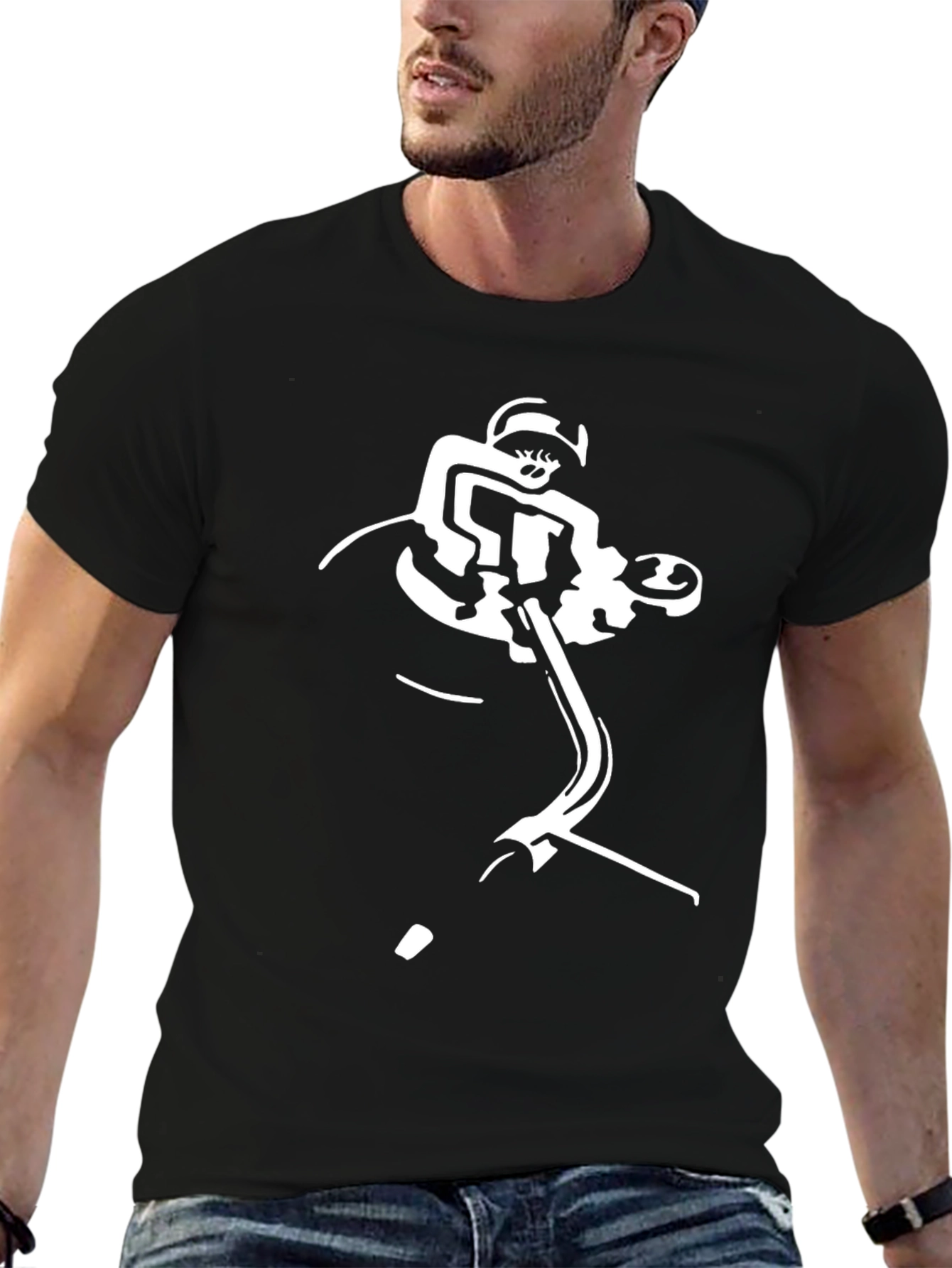 DJ Turntable Graphic Black T-Shirt