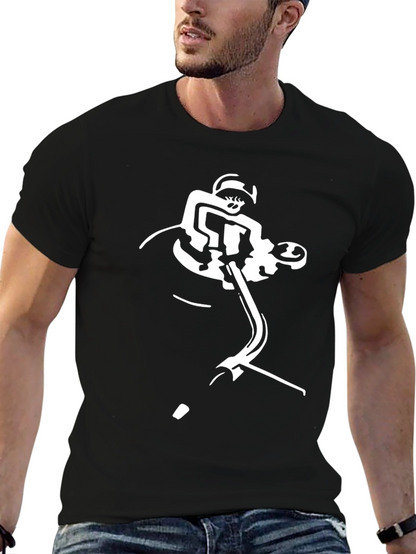 DJ Turntable Graphic Black T-Shirt