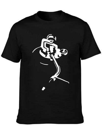 DJ Turntable Graphic Black T-Shirt