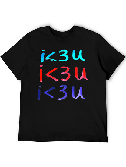 I Love You T-Shirt - Black Casual Tee
