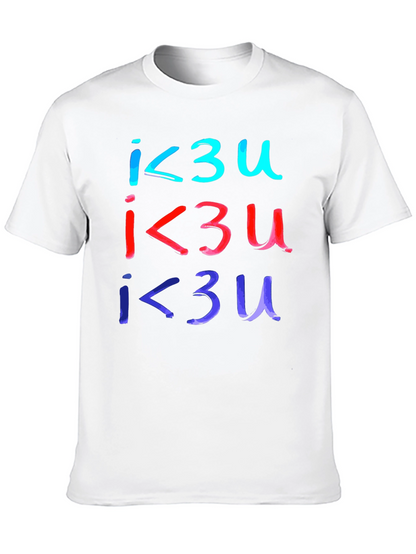 I Love You T-Shirt - Black Casual Tee