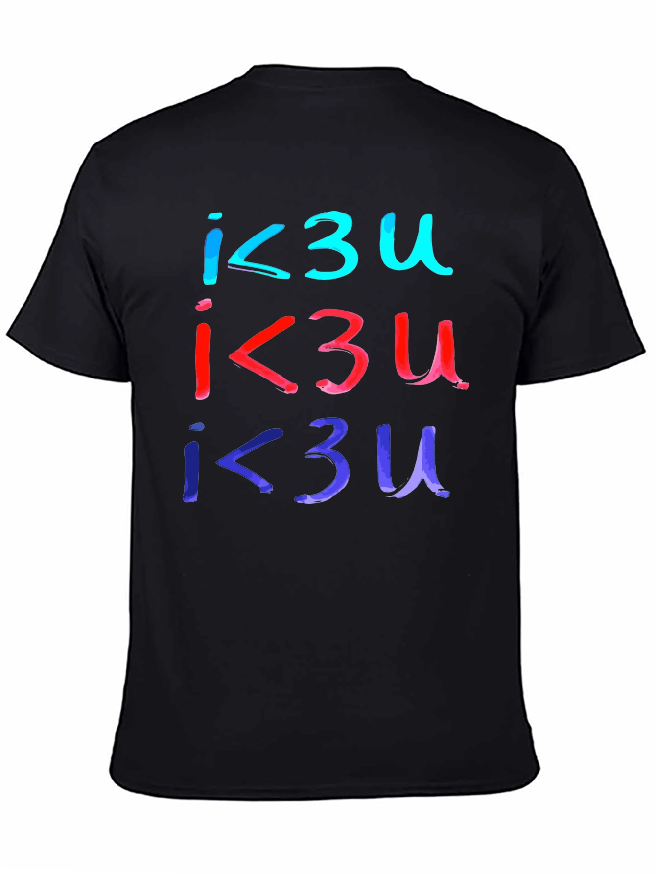 I Love You T-Shirt - Black Casual Tee