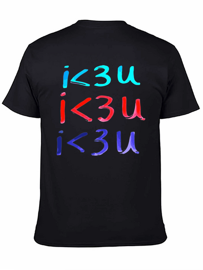 I Love You T-Shirt - Black Casual Tee