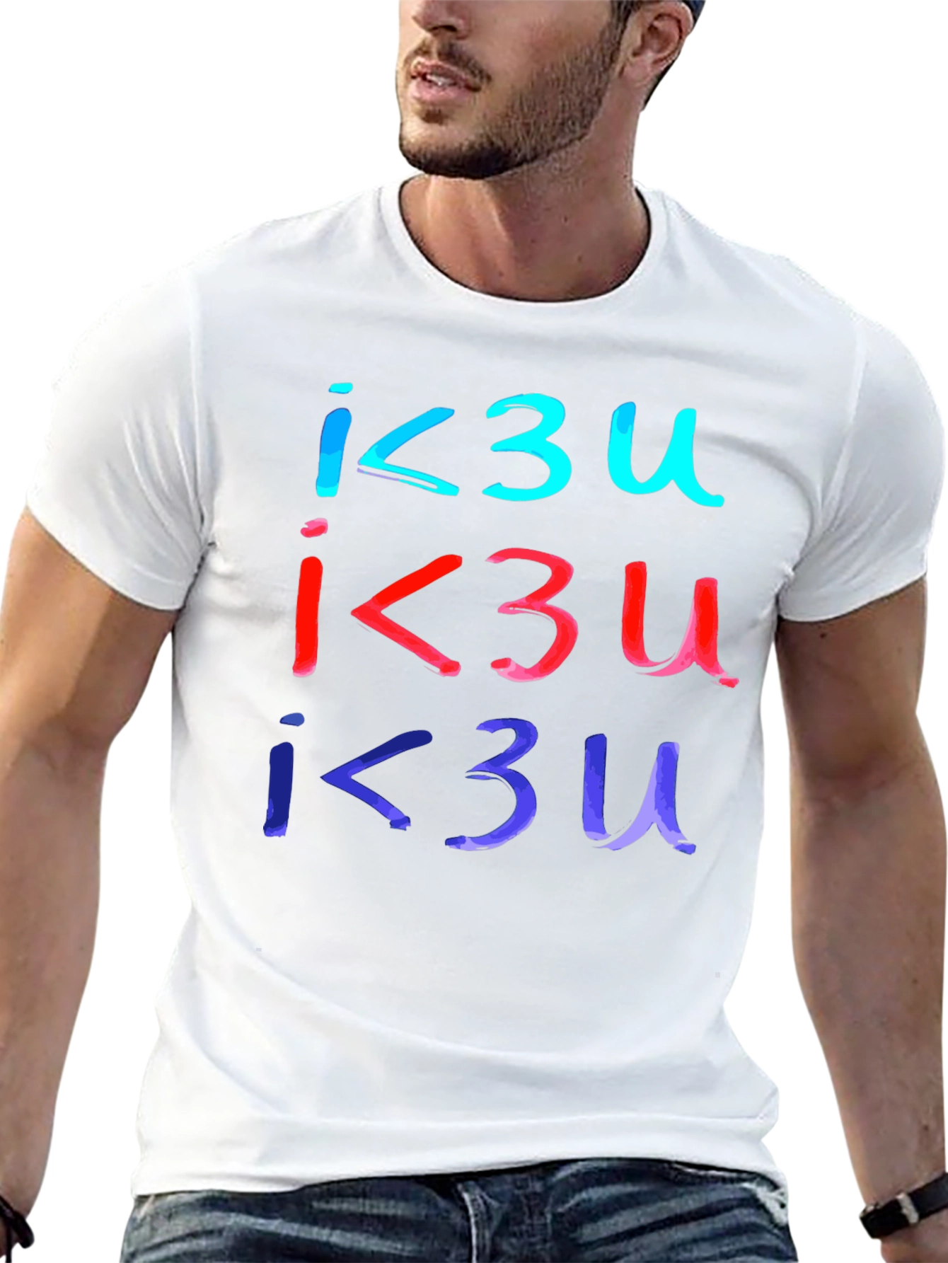I Love You T-Shirt - Black Casual Tee