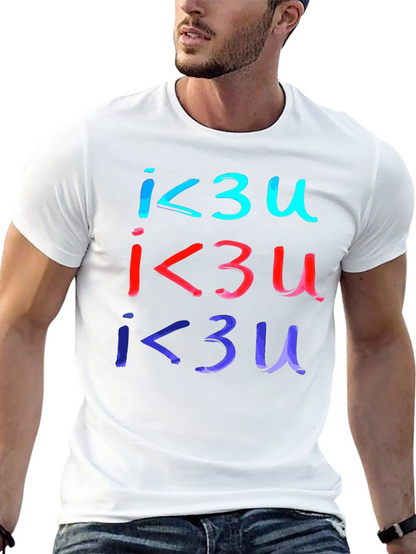 I Love You T-Shirt - Black Casual Tee