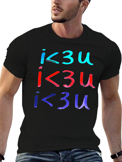 I Love You T-Shirt - Black Casual Tee