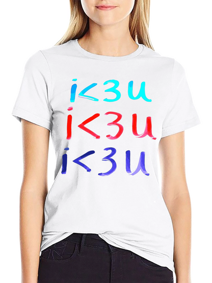 I Love You T-Shirt - Black Casual Tee