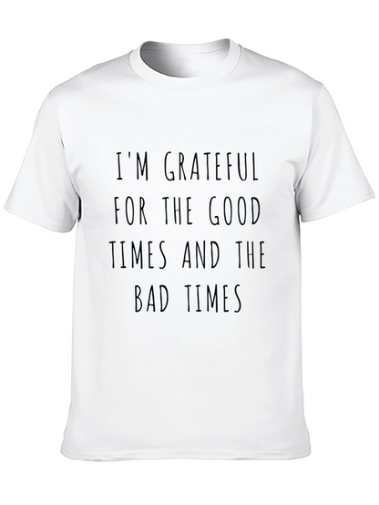 Grateful Times Black Graphic Tee - Mens Casual Wear