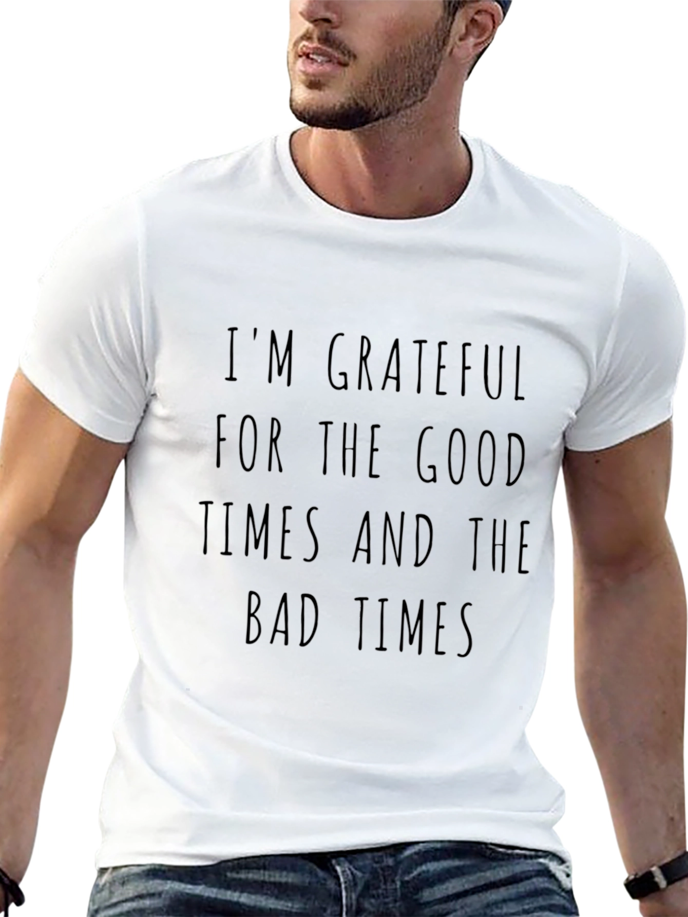 Grateful Times Black Graphic Tee - Mens Casual Wear