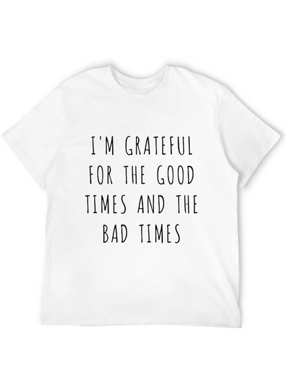 Grateful Times Black Graphic Tee - Mens Casual Wear