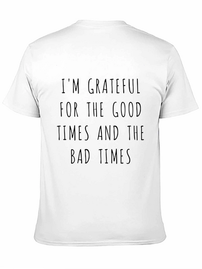 Grateful Times Black Graphic Tee - Mens Casual Wear