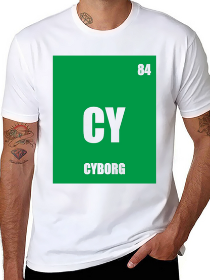 Cyborg Periodic Table T-Shirt - Geeky Sci-Fi Tee