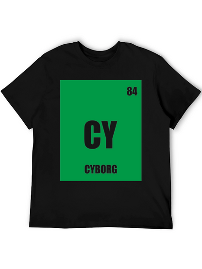 Cyborg Periodic Table T-Shirt - Geeky Sci-Fi Tee