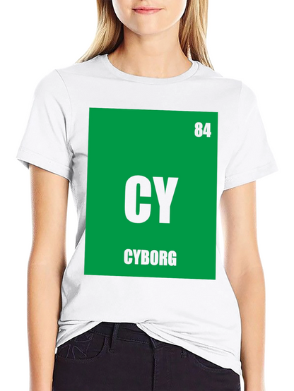 Cyborg Periodic Table T-Shirt - Geeky Sci-Fi Tee