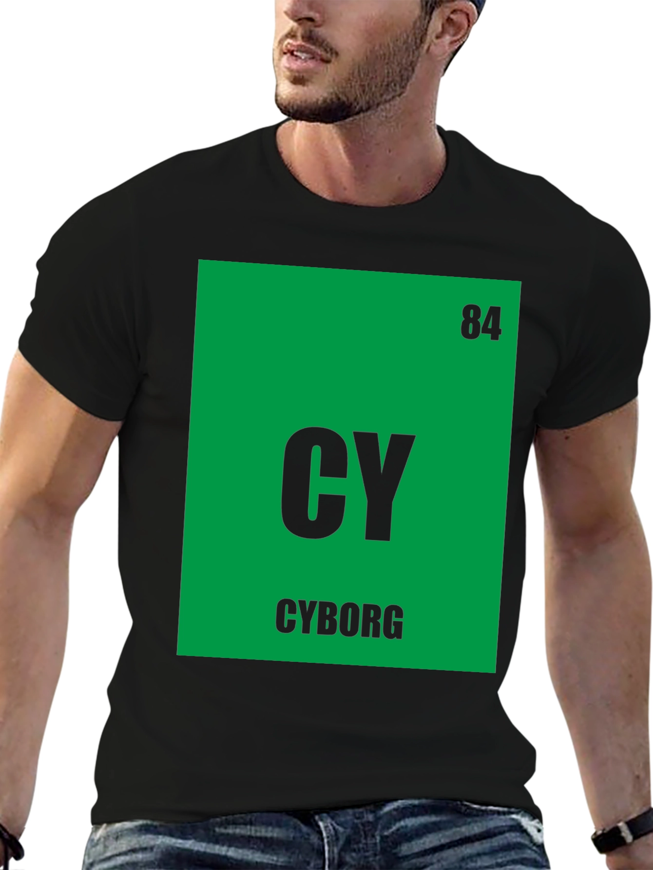 Cyborg Periodic Table T-Shirt - Geeky Sci-Fi Tee