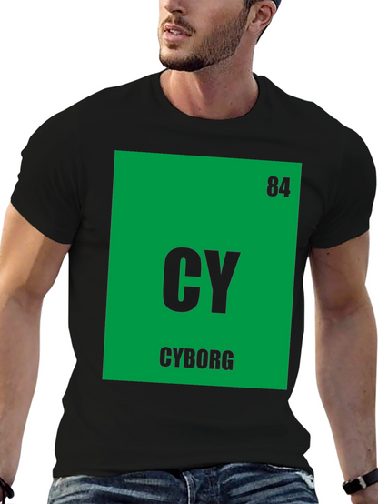 Cyborg Periodic Table T-Shirt - Geeky Sci-Fi Tee