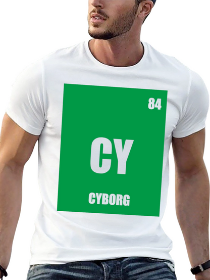 Cyborg Periodic Table T-Shirt - Geeky Sci-Fi Tee