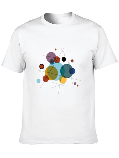 Abstract Geometric Circle Art Black T-Shirt
