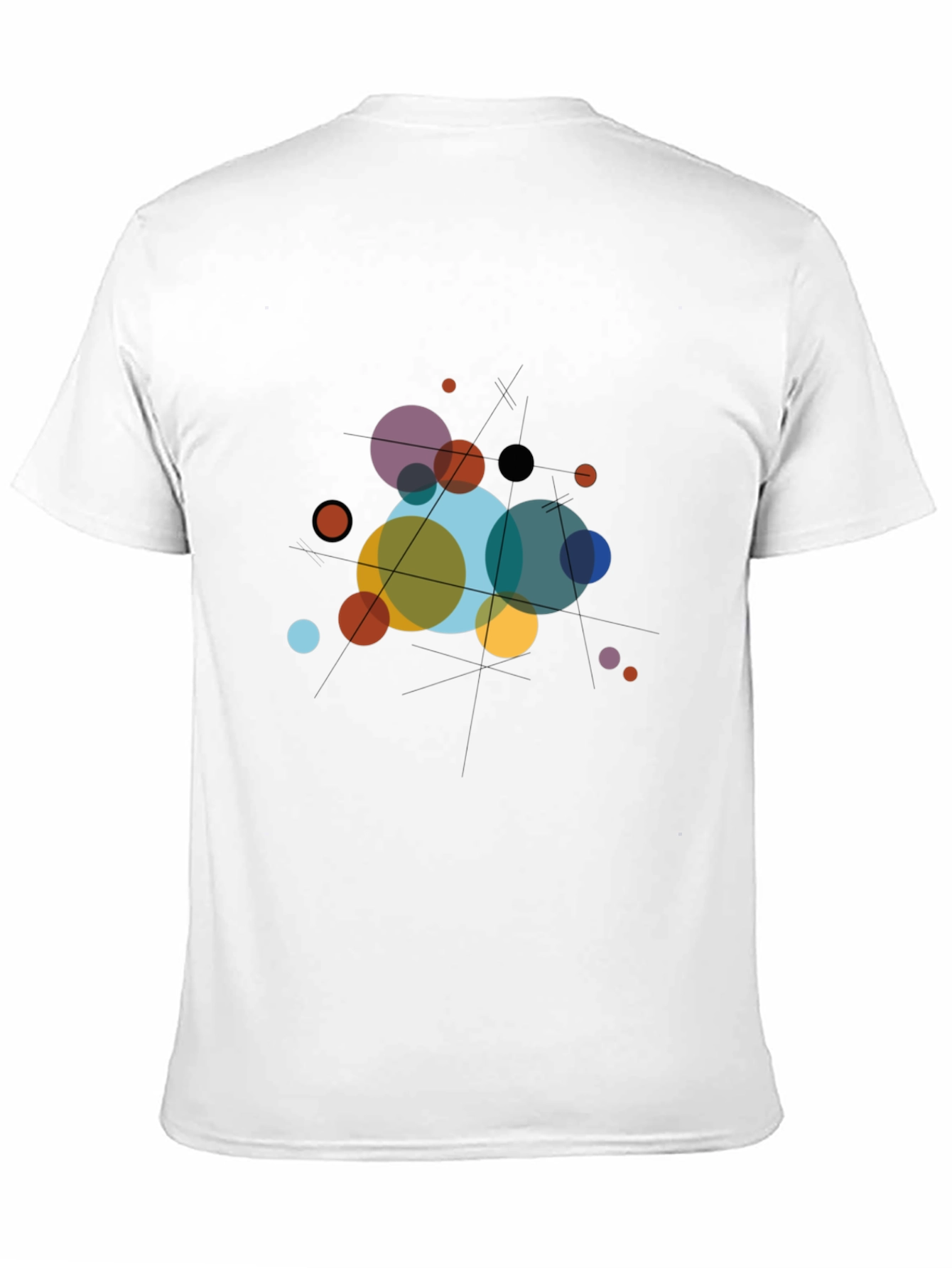 Abstract Geometric Circle Art Black T-Shirt