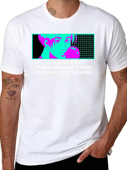 Anime Warning T-Shirt - Spontaneous Anime Talk!