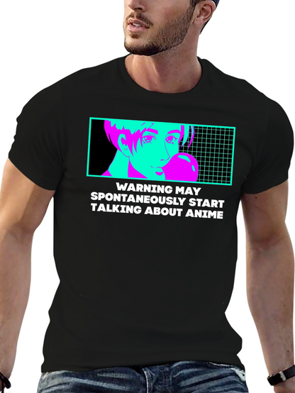 Anime Warning T-Shirt - Spontaneous Anime Talk!
