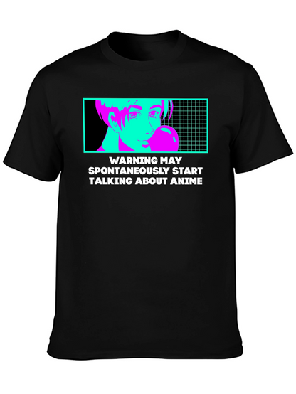 Anime Warning T-Shirt - Spontaneous Anime Talk!