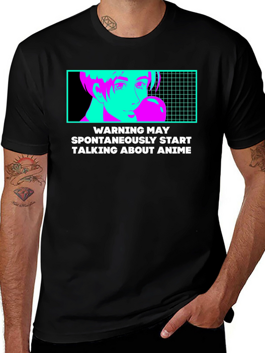 Anime Warning T-Shirt - Spontaneous Anime Talk!