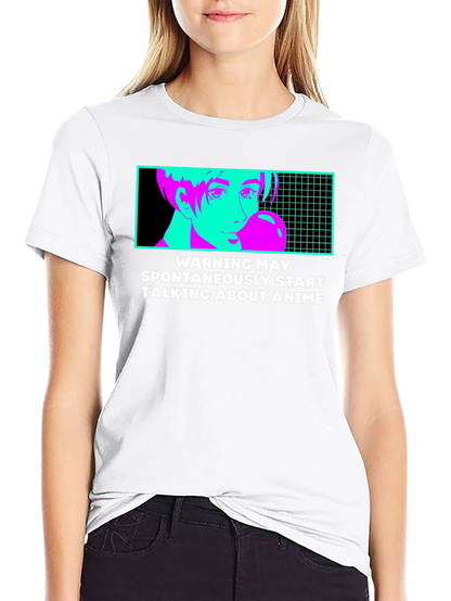 Anime Warning T-Shirt - Spontaneous Anime Talk!