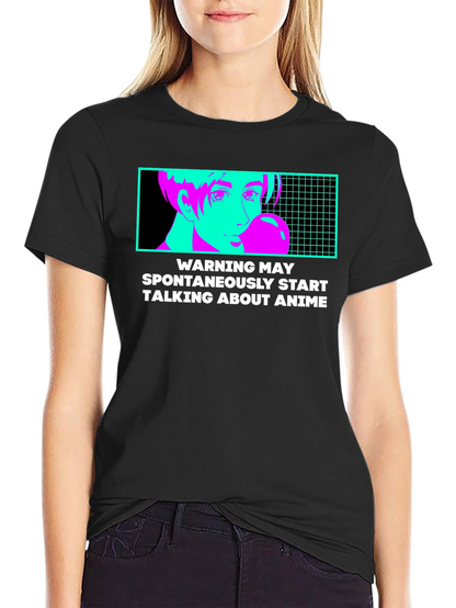 Anime Warning T-Shirt - Spontaneous Anime Talk!